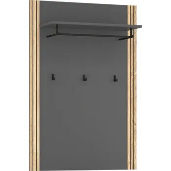 Věšák Nástěnný věšák SALEMI šedá/dub přírodní