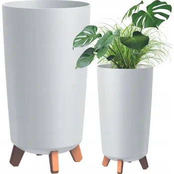 Květináč Květináč Prosperplast Gracia vysoký na nožičkách plast bílý