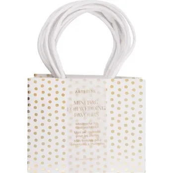 Držák na kartáček Artebene Dárkové taštičky SET/6 ks 15x12x7cm zlaté puntíky