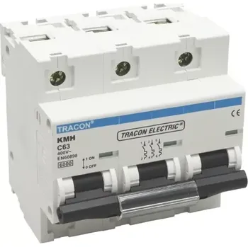Jistič Tracon KMH-3125 Výkonový jistič, 3P, charakteristika C, 125A, 6kA (Tracon KMH-3125)