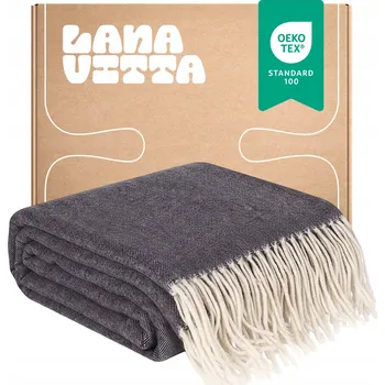deka Vlněná deka Lanavitta 140 cm x 200 cm šedá