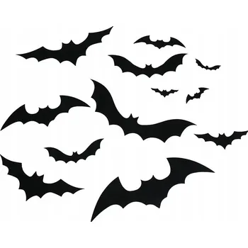 Obraz Halloweenská dekorace Netopýři 12 ks