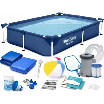 Obdélníkový Bazén s rámem 221x150x43 cm 16 v 1 Bestway 56401N