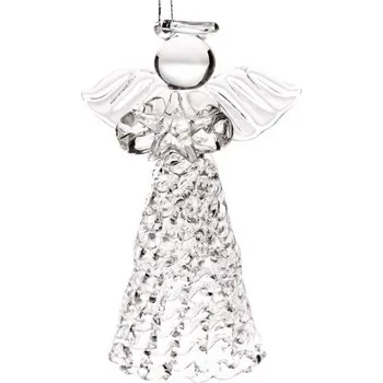 Vánoční dekorace Skleněný anděl s hvězdou