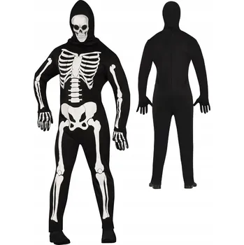 Karnevalový kostým SUPER 1 Reklamní Kostlivec Kostým 88862BZ s maskou halloweenský overal