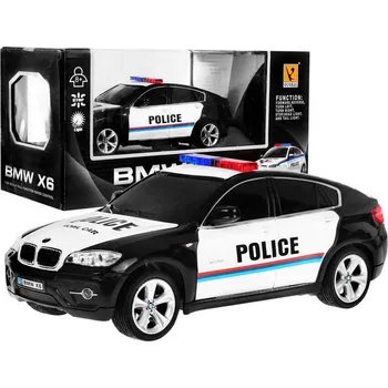 RC model Ramiz Policejní auto BMW x6 pro děti 8+ Dálkově ovládaná policie 1:24 Světla Rooster