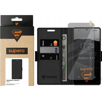 Pouzdro na mobilní telefon Flipové pouzdro SUPERO pro Samsung, Galaxy A17 5G, černé