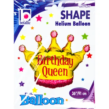 Balónek Grabo Balloons Balónek fóliový - Birthday Queen 91cm