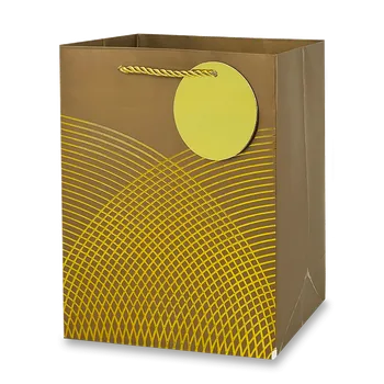 Dárková taška Dárková papírová taška - velikost M, gold