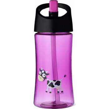 Láhev Lahev Na Pití s brčkem Carl Oscar 350 ml fialový