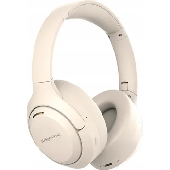 Sluchátka Bezdrátová sluchátka přes uši s ANC Kruger&Matz F8A béžová bluetooth