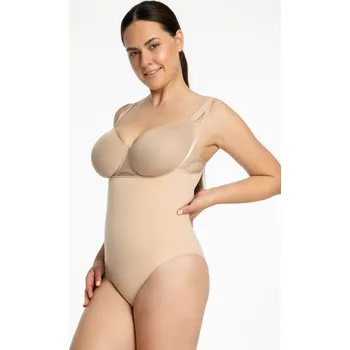 Body Dámské body 419 Seamless Open Béžová - Julimex Barva: béžová, Velikost: 2XL