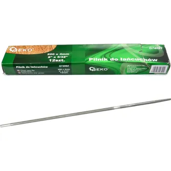 Pilník kulatý 4,0 mm pro ostření pilových řetězů, délka 200 mm. GEKO