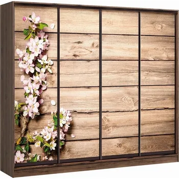 Šatní skříň Šatní skříň s posuv. dveřmi 280 RYCHER ořech Macadamia/folie