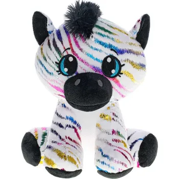 plyšák PLYŠ Zebra Star Sparkle 24cm duhová třpytivá (plyšová hračka)