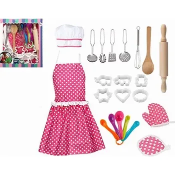 Dětská kuchyňka MalPlay Kuchařský set se zástěrou čepicí a doplňky