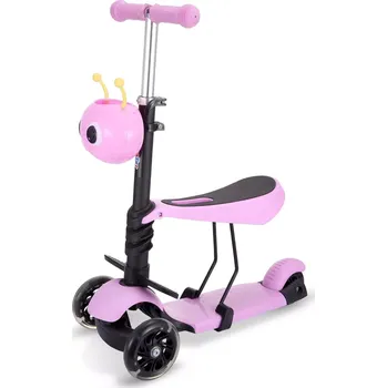 Koloběžka dětská koloběžka s blikajícími koly růžová