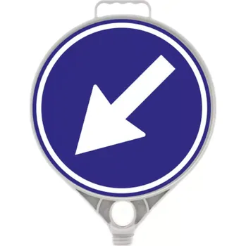 Dopravní značka Plastová (PPC) dopravní výstražná značka "Přikázaný směr objíždění vlevo" FLOMA - šířka 28 cm, výška 28 cm