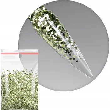 Ozdoby na nechty Mini plástve medu, černé tečky (jety) Č. 7, 5g