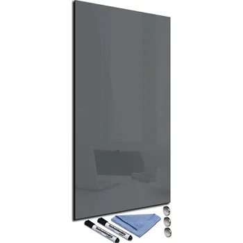 Glasdekor Magnetická skleněná tabule 100x150cm Barva: Tmavě šedá RAL7043, Rozměr V/Š: 100x150cm