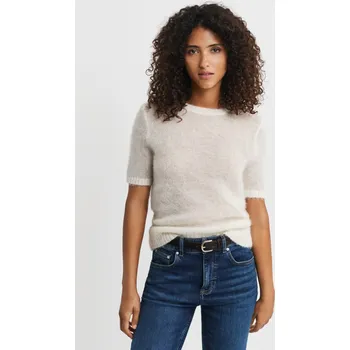 Dámský svetr SVETR GANT MOHAIR BLEND SS C-NECK CREAM