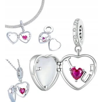 Náramek Přívěsek na náramek I love You stříbro a platina