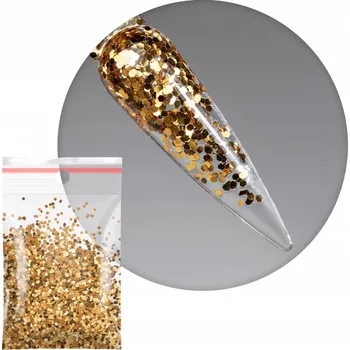 Obraz Ozdoby na nechty Mini plástve medu, černé tečky (jety) Č. 5, 5g