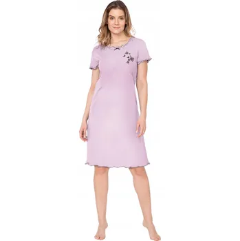 Dámská noční košile Noční košile E.Femme , krátký rukáv, pod kolena, velikost 40