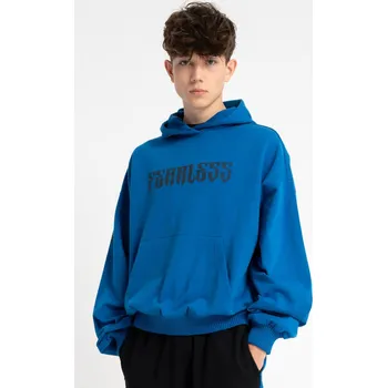 Chlapecká mikina Reporter Young | Chlapecká kobaltová mikina BOXY s kapucí a potiskem „FEARLESS“ - Barva MODRÁ, Velikost 164 253-0551B-53-450-1