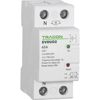 Relé Tracon EVOUO2 Nadpěťové/podpěťové relé s automatickým znovuzapnutím (Tracon EVOUO2)