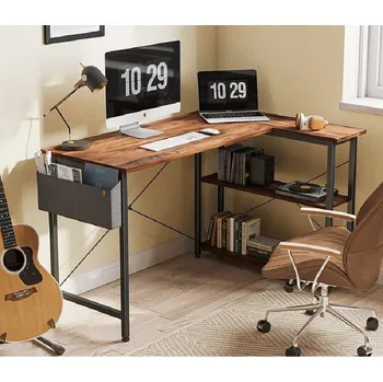 Psací stůl Rohový psací stůl CTIRAD s kapsou artisan/černá