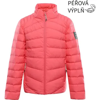 Dívčí bunda Dětská péřová bunda ALPINE PRO RETERO calypso coral - 116-122