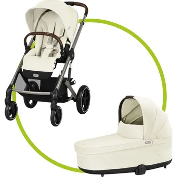 Kočárek Akční set Cybex BALIOS S LUX Seashell Beige + Hluboká korba