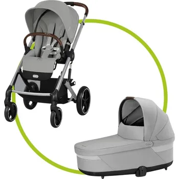 Kočárek CYBEX Akční set BALIOS S LUX Stone Grey + Hluboká korba