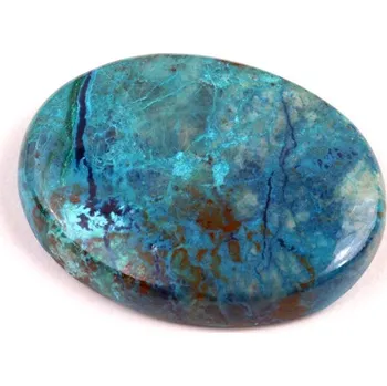 Přírodní kámen Kabošon Shattuckite č.7147 (37x28x7mm)