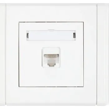 Elektrická zásuvka Internetová zásuvka nástěnná KARLIK ELEKTROTECHNIK bílá