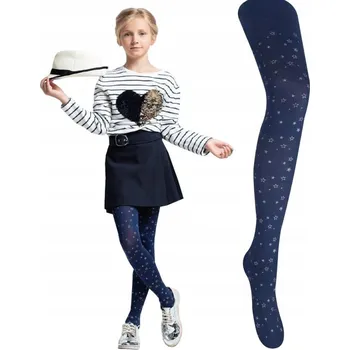 YOCLUB dětské punčocháče modré polyamidové, velikost 140