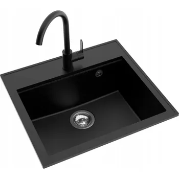 Granitový dřez Jednokomorový granitový dřez Milo Emporio černý