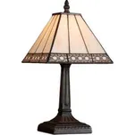 Prezent TIFFANY stolní lampa 1x E14 40W bez zdroje 34cm IP20, antická hnědá / vitráž