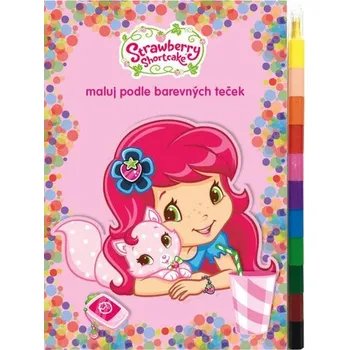 omalovánky Maluj podle barevných teček + MAXI voskovka Strawberry