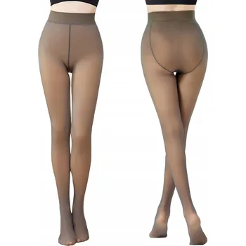 Dámské legíny Silné zateplené PUNČOCHÁČE teplé zimní dámské LEGÍNY s chodidly na zimu