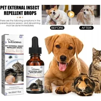 Kapky na odčervování pro kočky a psy na vši, klíšťata a blechy