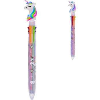 _Ostatní 1_ Propiska dětská unicorn duhová vícebarevná 6v1 s jednorožcem 2 barvy