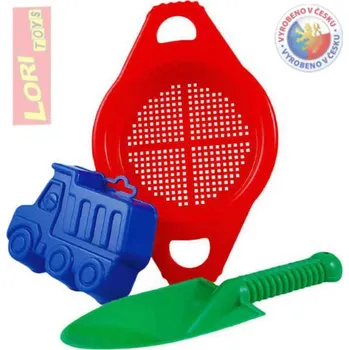 Hračka Lori LORI 215 Rýč, sítko a 1 bábovka v sadě na písek