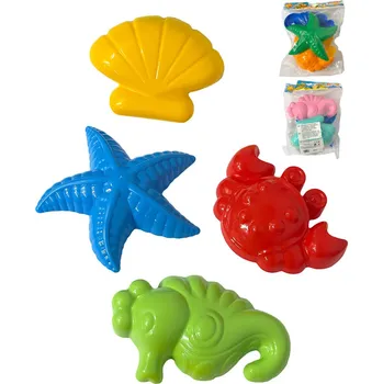 Hračka na písek _Ostatní 1_ PL Formičky moře bábovičky na písek set 4ks mix barev 3 barvy