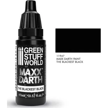 Modelářská barva Green Stuff World: Maxx Darth Black Paint 17ml