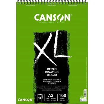 Skicář CANSON XL Dessin A3, 50 listů 160g