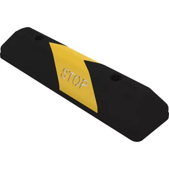 parkovací zábrana Černo-žlutý plastový (PPC) reflexní parkovací doraz FLOMA PS27 - 60 x 15 x 10 cm, 85628900