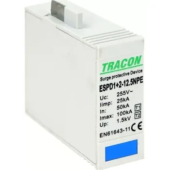 Přepěťová ochrana Tracon ESPD1+2-12.5NPEO Svodič přepětí AC, typ T1+T2, 12.5 NPE vložka (Tracon ESPD1+2-12.5NPEO)