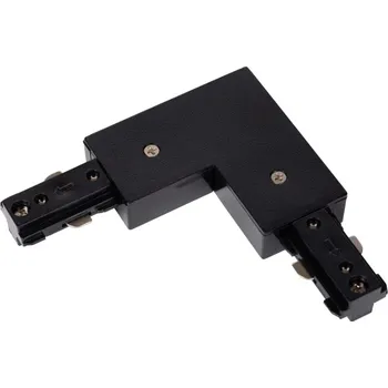 Bodové svítidlo Lucide TRACK L-konektor - 1-okruhový systém osvětlení kolejí - pravý - černý (prodloužení)